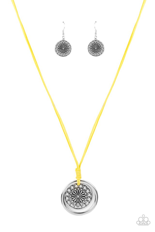 One MANDALA Show - Yellow - Paparazzi Necklace Image