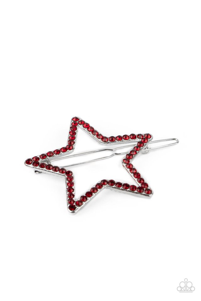 ​Stellar Standout - Red - Paparazzi Hair Accessories Image