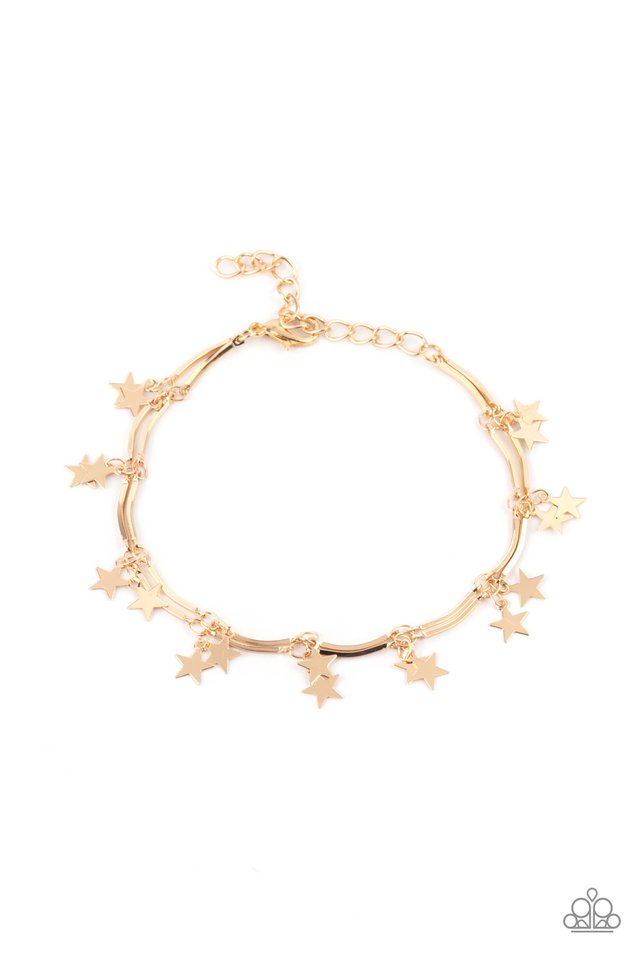 Party in the USA - Gold - Paparazzi Bracelet Image