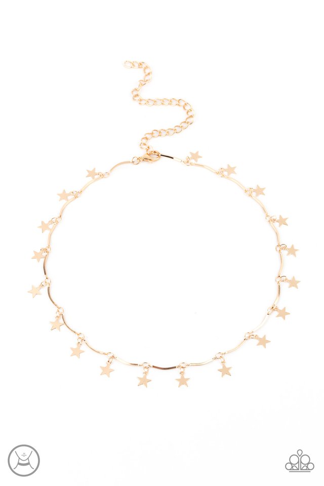 ​Little Miss Americana - Gold - Paparazzi Necklace Image