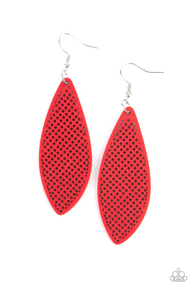 ​Surf Scene - Red - Paparazzi Earring Image