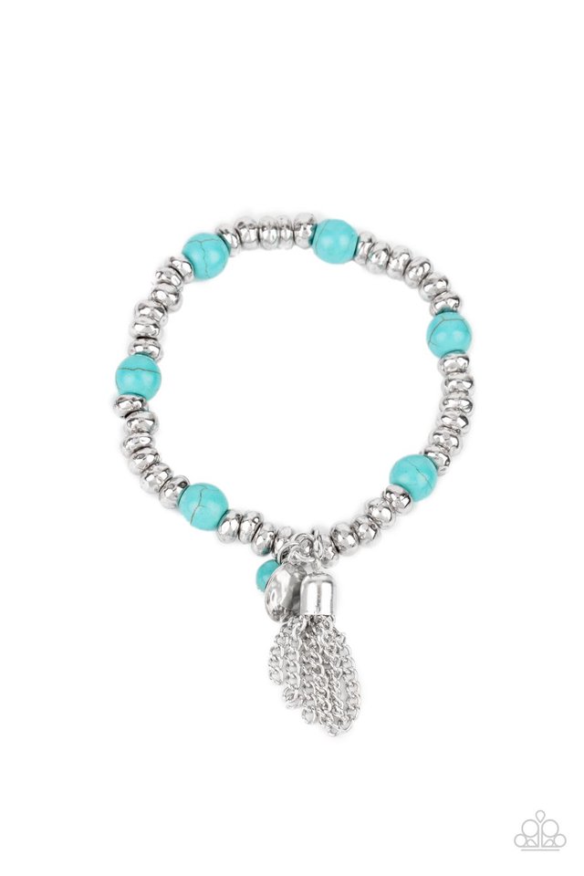 Whimsically Wanderlust - Blue - Paparazzi Bracelet Image