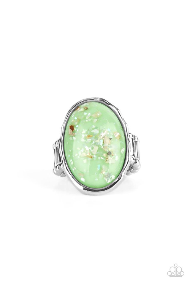 Glittery With Envy - Green - Paparazzi Ring Image