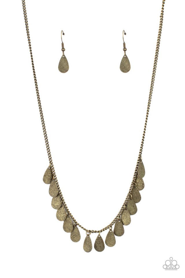 ​Eastern CHIME Zone - Brass - Paparazzi Necklace Image