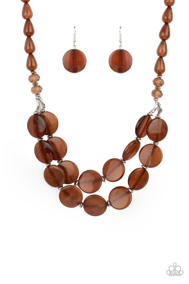 ​Beach Day Demure - Brown - Paparazzi Necklace Image