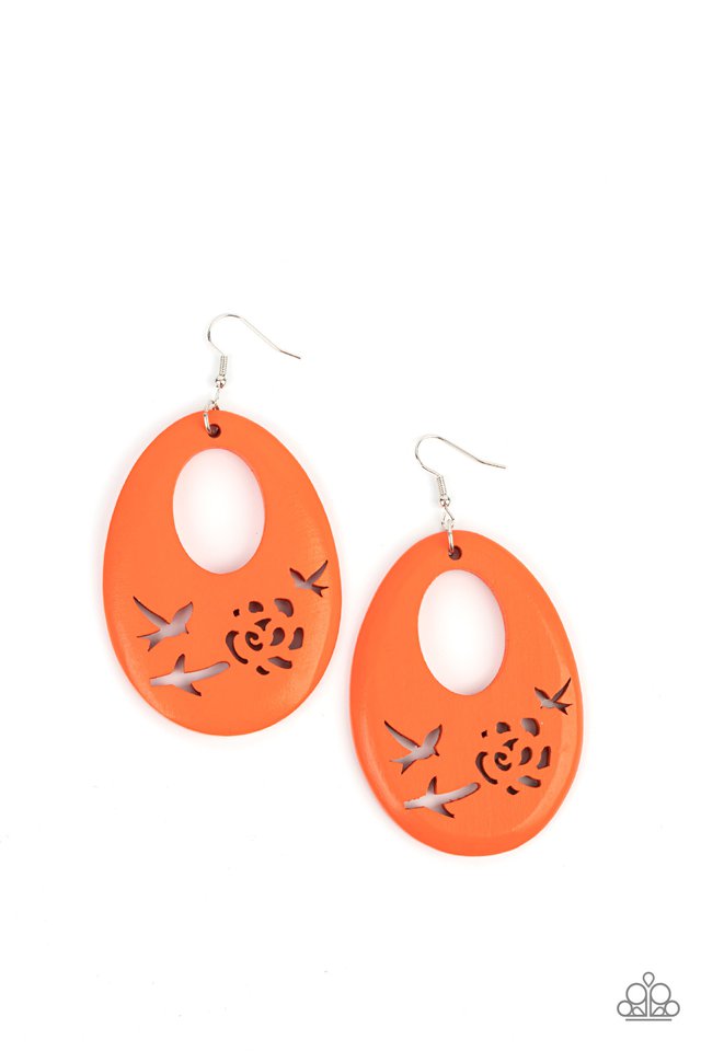 ​Home TWEET Home - Orange - Paparazzi Earring Image