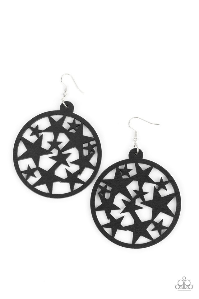 ​Cosmic Paradise - Black - Paparazzi Earring Image