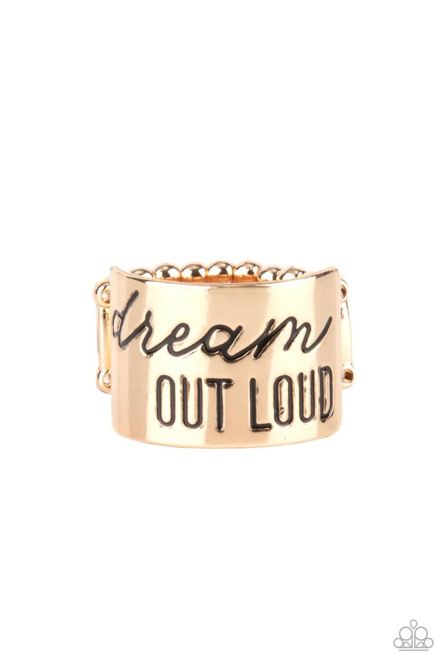Dream Louder - Gold - Paparazzi Ring Image