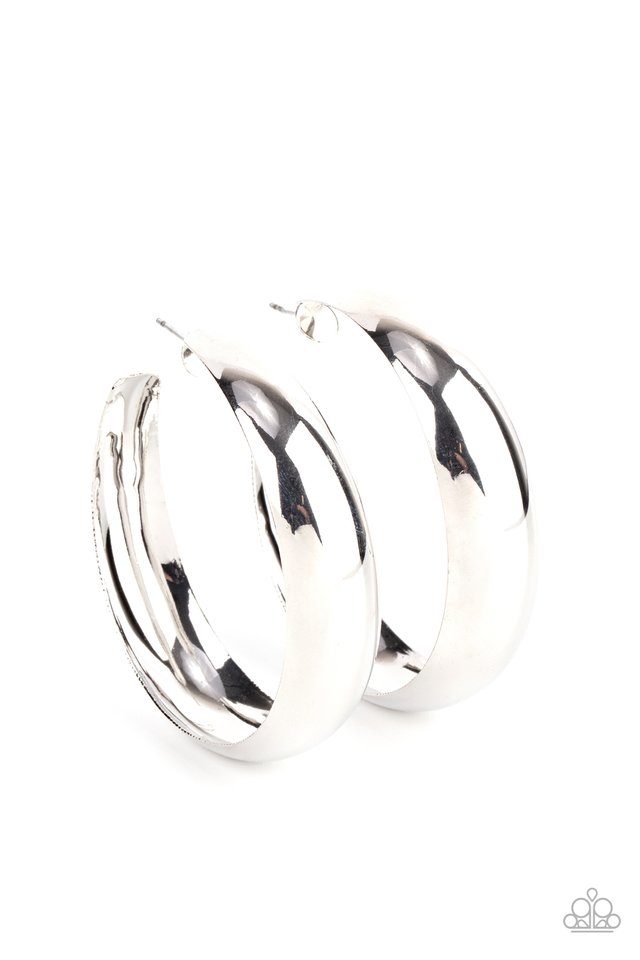 ​Flat Out Flawless - Silver - Paparazzi Earring Image