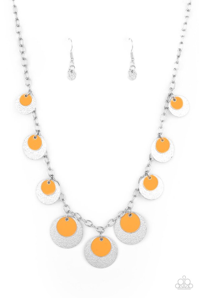 The Cosmos Are Calling - Orange - Paparazzi Necklace Image