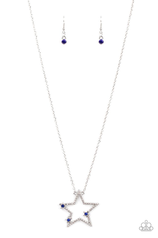 ​I Pledge Allegiance to the Sparkle - Blue - Paparazzi Necklace Image