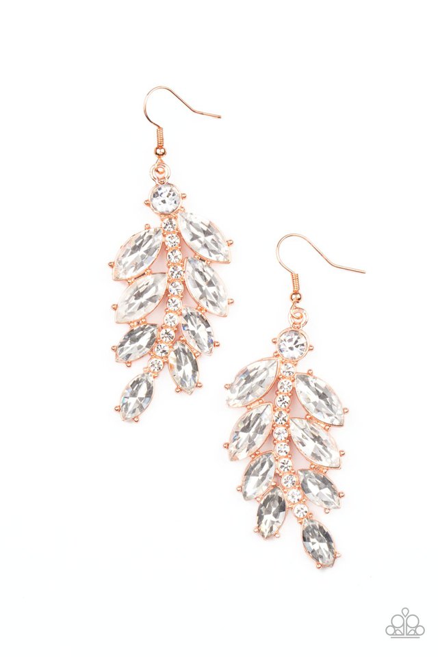 ​Ice Garden Gala - Copper - Paparazzi Earring Image