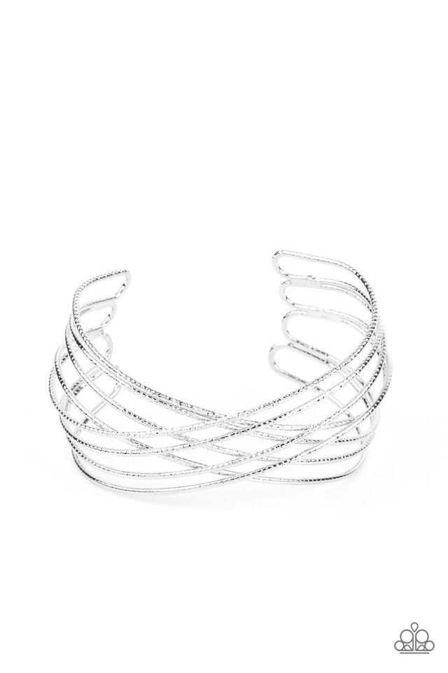 ​Strike Out Shimmer - Silver - Paparazzi Bracelet Image