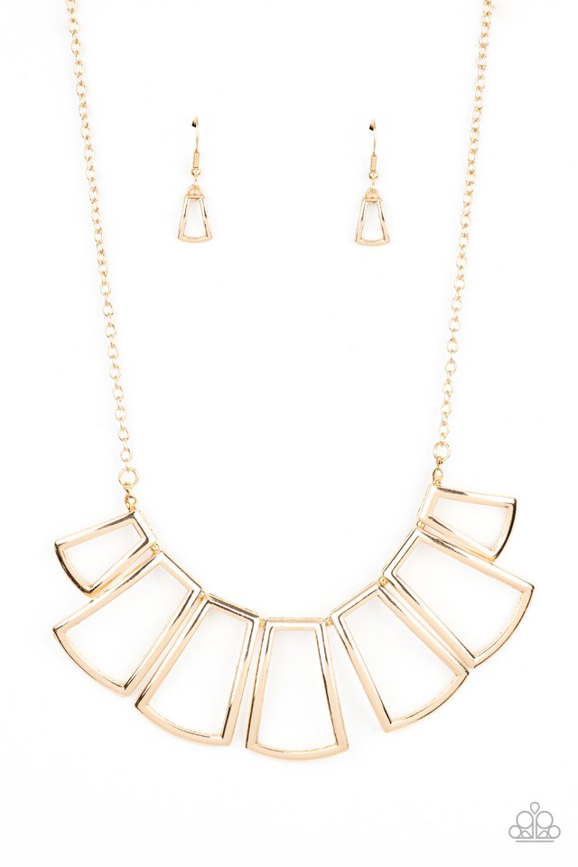 Full-Fledged Framed - Gold - Paparazzi Necklace Image