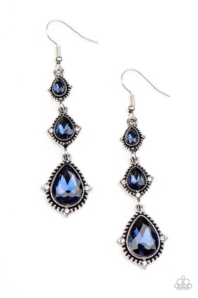 Prague Princess - Blue - Paparazzi Earring Image