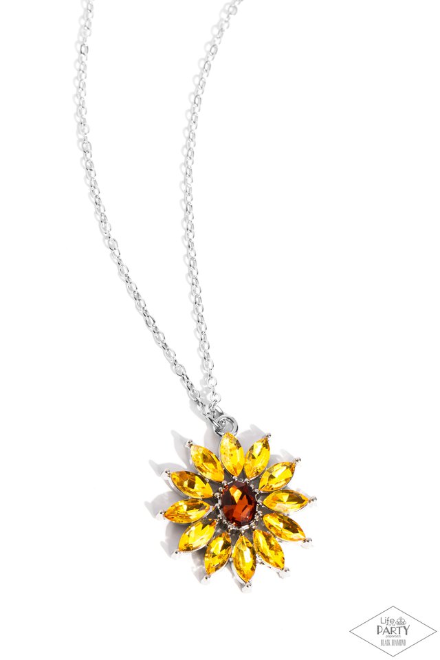 ​Formal Florals - Yellow - Paparazzi Necklace Image