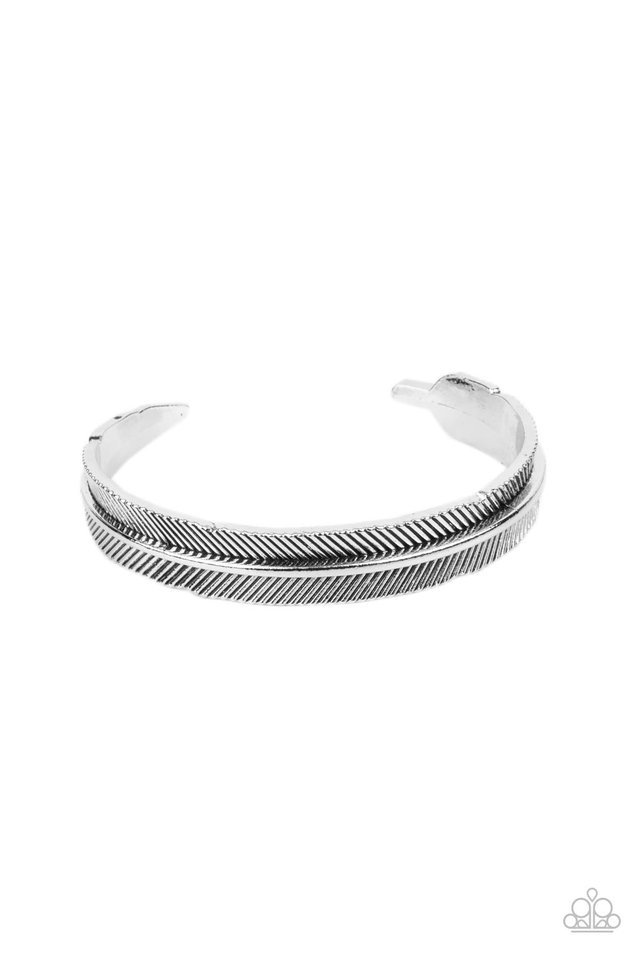 ​QUILL-Call - Silver - Paparazzi Bracelet Image