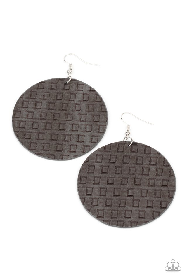 WEAVE Me Out Of It - Silver - Paparazzi Earring Image