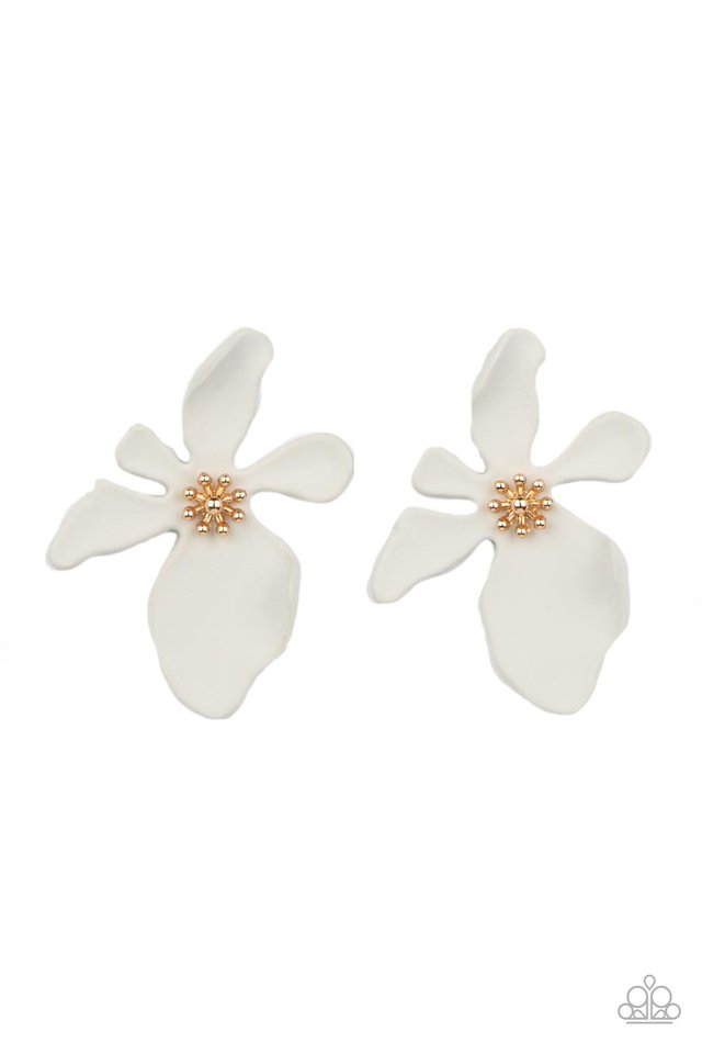 ​Hawaiian Heiress - White - Paparazzi Earring Image