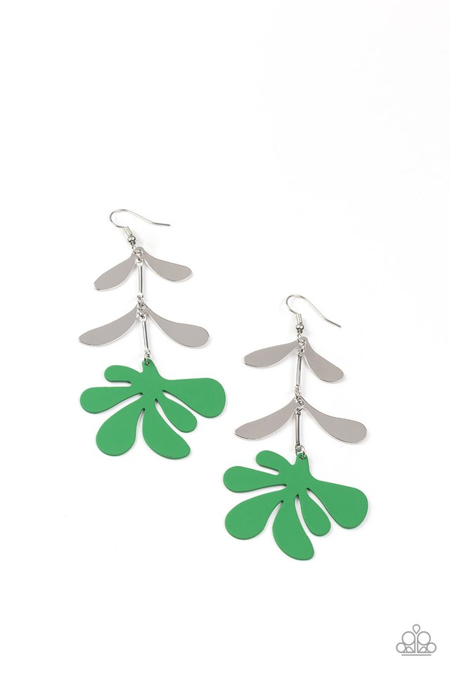 ​Palm Beach Bonanza - Green - Paparazzi Earring Image