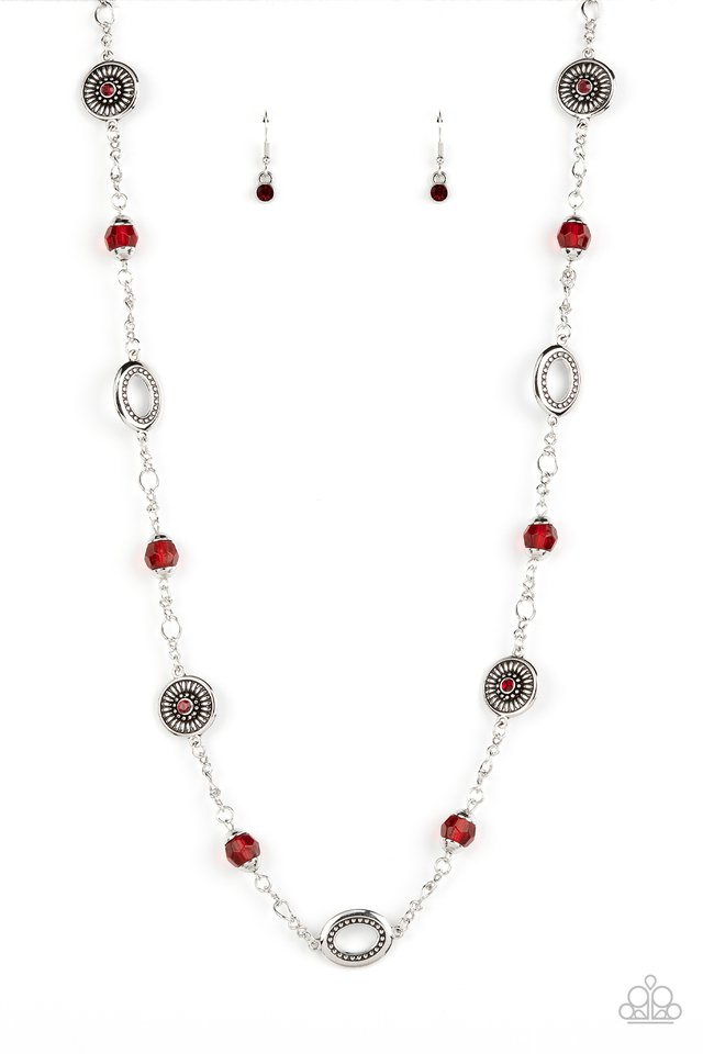 Glammed Up Goals - Red - Paparazzi Necklace Image