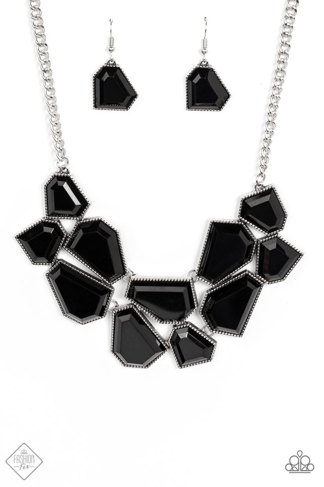 Double-DEFACED - Black - Paparazzi Necklace Image