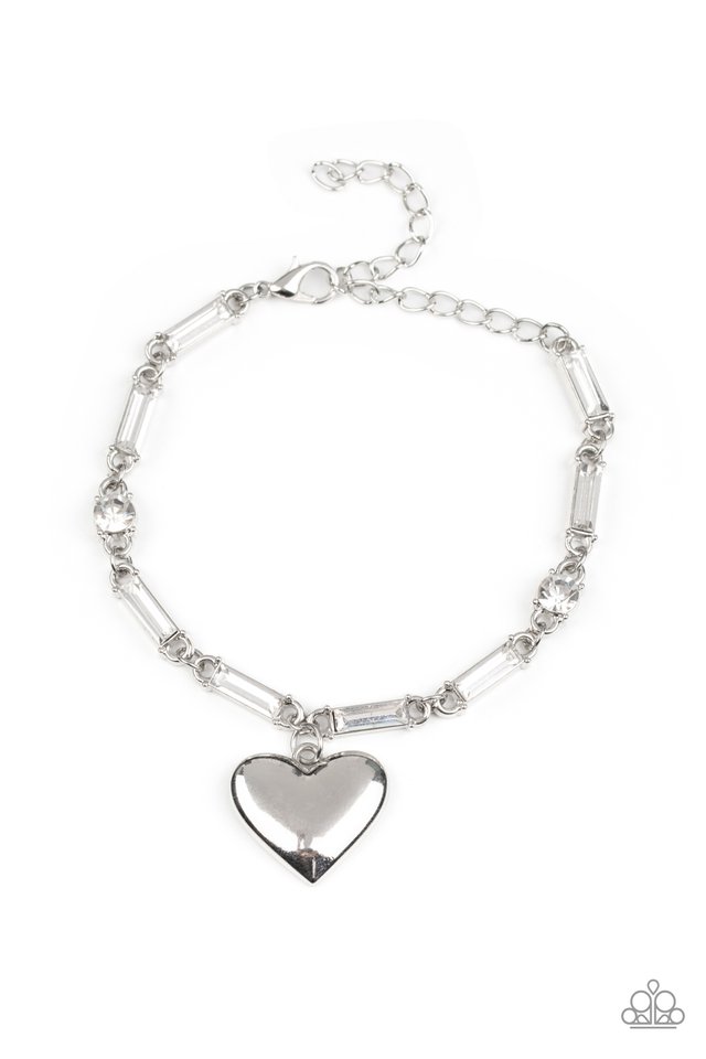 Sweetheart Secrets - White - Paparazzi Bracelet Image