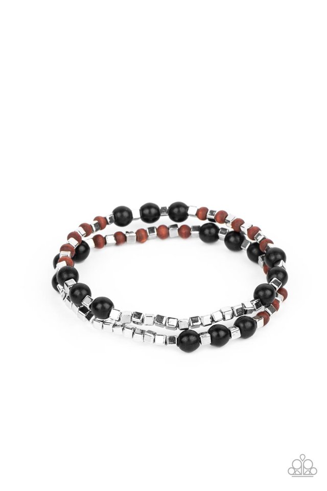 ​Backcountry Beauty - Black - Paparazzi Bracelet Image