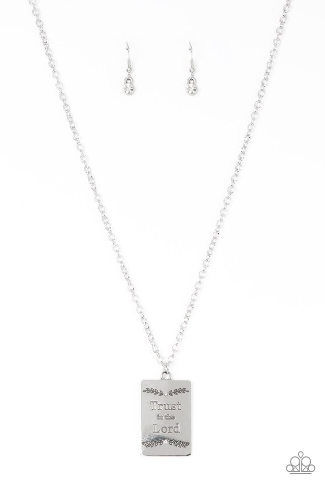 ​All About Trust - White - Paparazzi Necklace Image