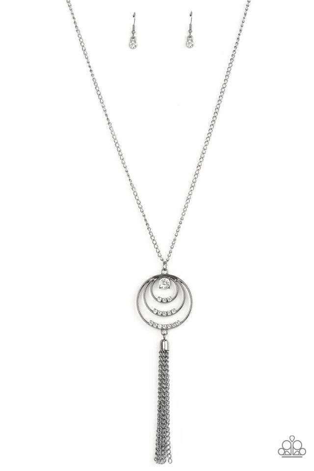 ​Spiraling Sparkle - Black - Paparazzi Necklace Image