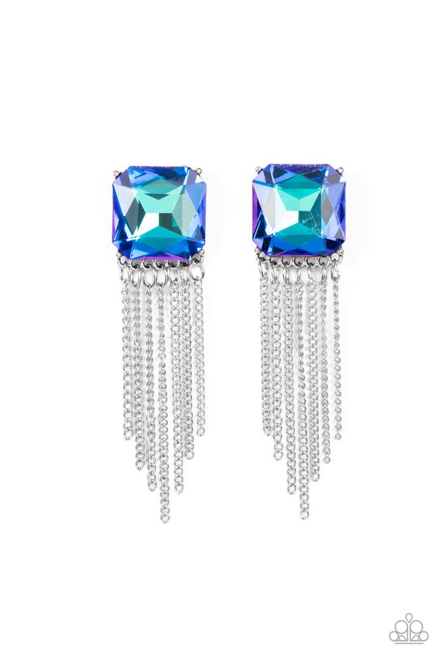 Supernova Novelty - Blue - Paparazzi Earring Image