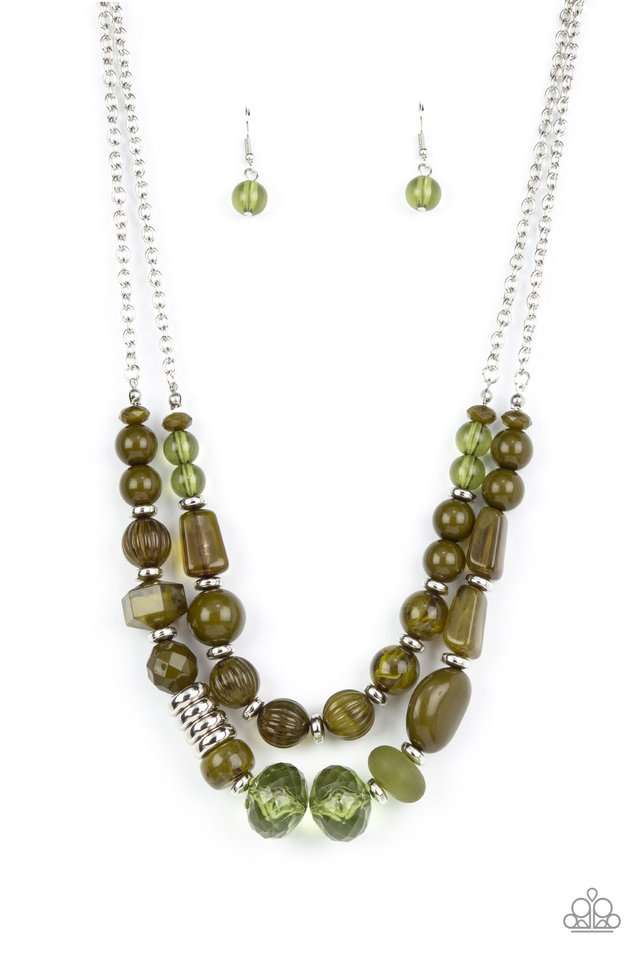 ​Pina Colada Paradise - Green - Paparazzi Necklace Image