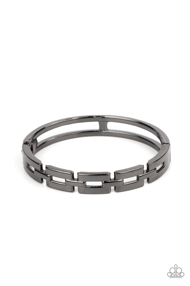 Closed Circuit Strategy - Black - Paparazzi Bracelet Image