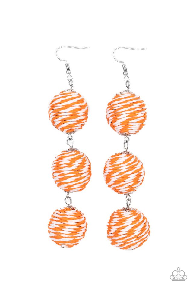 ​Laguna Lanterns - Orange - Paparazzi Earring Image