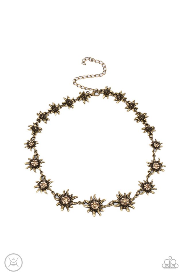 ​Get Up and GROW - Brass - Paparazzi Necklace Image