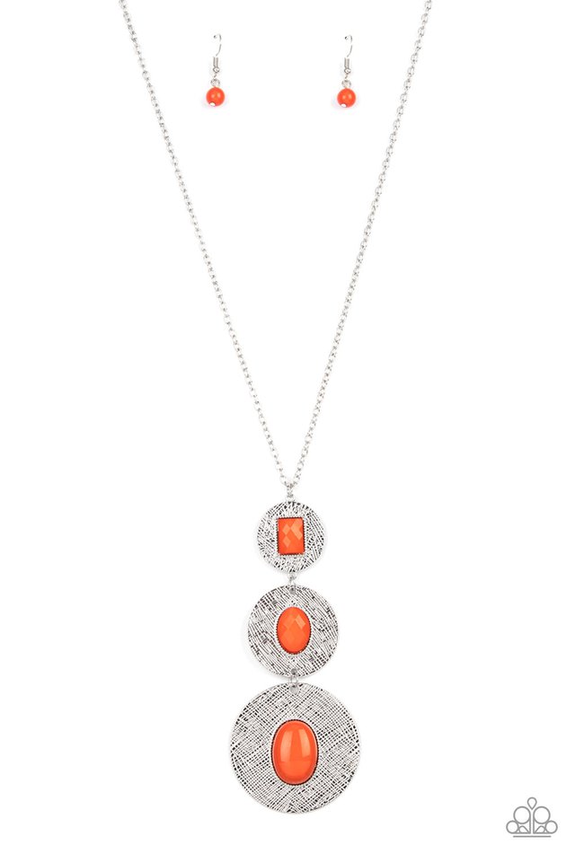 Talisman Trendsetter - Orange - Paparazzi Necklace Image