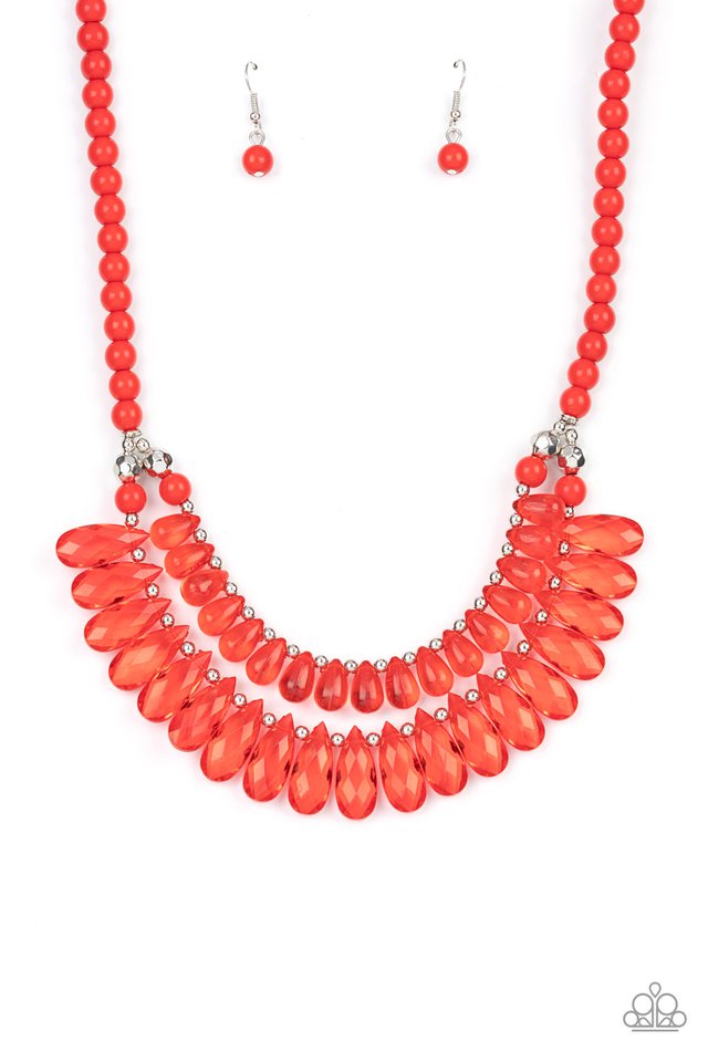 ​All Across the GLOBETROTTER - Red - Paparazzi Necklace Image