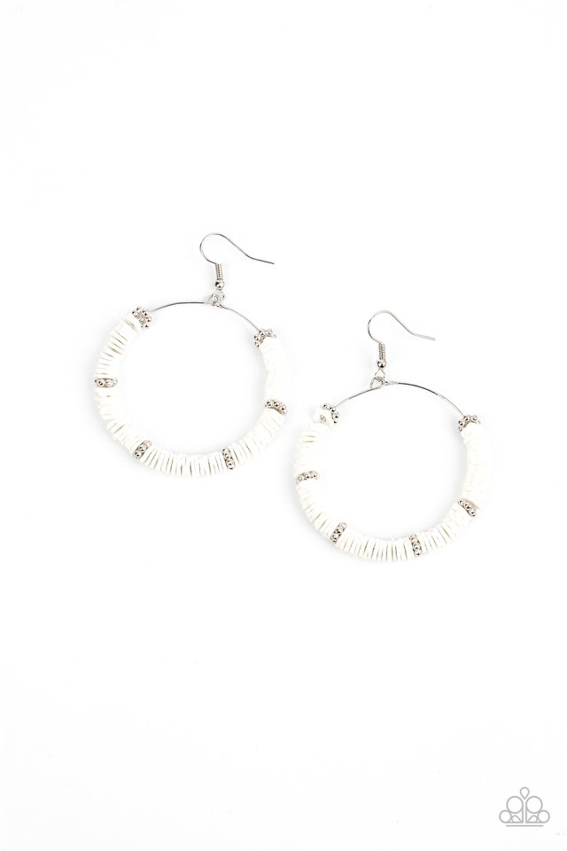 Loudly Layered - White - Paparazzi Earring Image