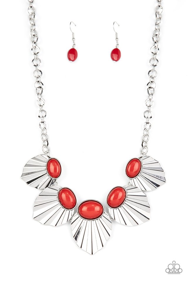 Fearlessly Ferocious - Red - Paparazzi Necklace Image