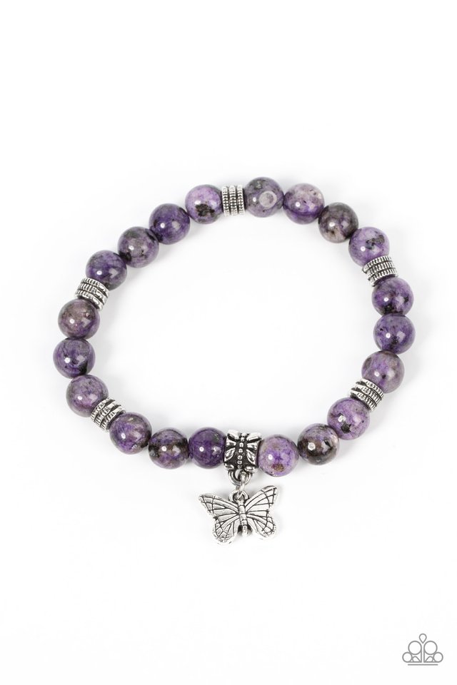 Butterfly Nirvana - Purple - Paparazzi Bracelet Image