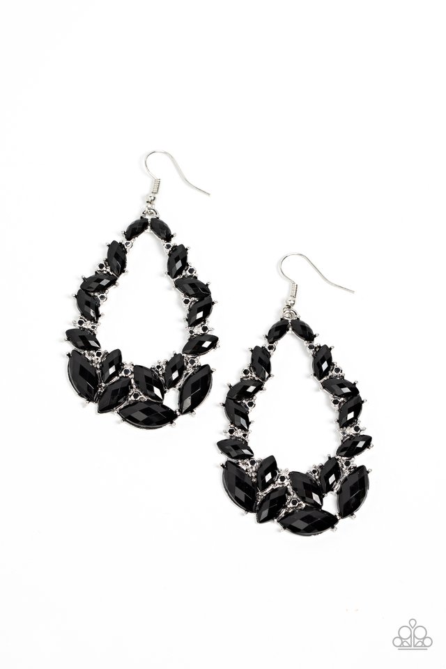 Tenacious Treasure - Black - Paparazzi Earring Image