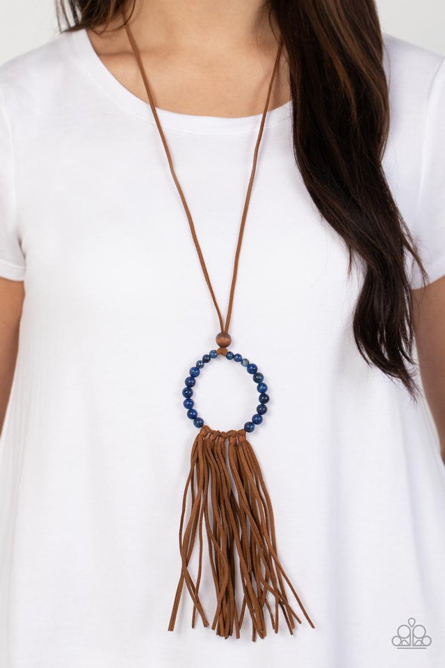 Namaste Mama - Blue - Paparazzi Accessories Necklace
