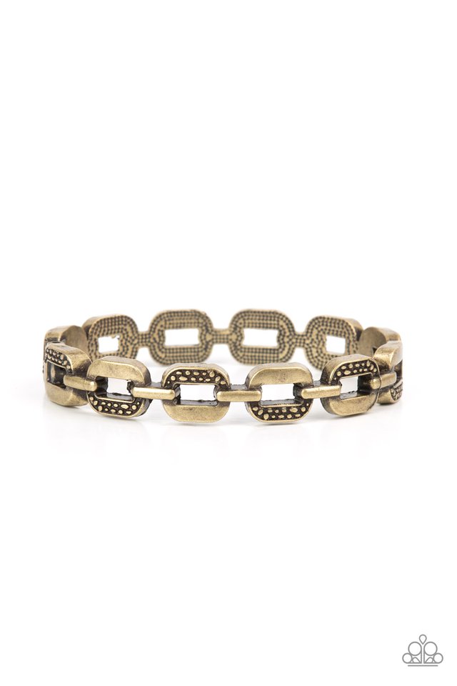 Powerhouse Plunder - Brass - Paparazzi Bracelet Image