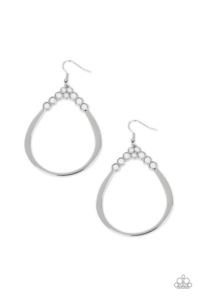 Festive Fervor - White - Paparazzi Earring Image