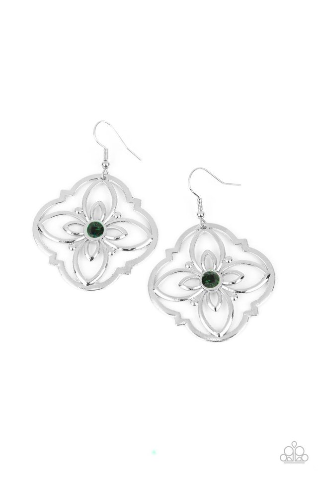 ​Treasure GROVE - Green - Paparazzi Earring Image