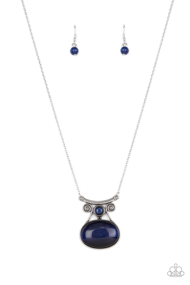 One DAYDREAM At A Time - Blue - Paparazzi Necklace Image