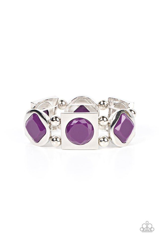 Asymmetrical A-Lister - Purple - Paparazzi Bracelet Image