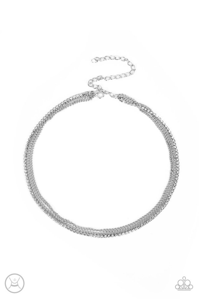 Glitzy Gusto - White - Paparazzi Necklace Image