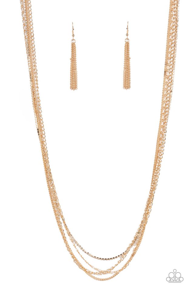 Undauntingly Urban - Gold - Paparazzi Necklace Image