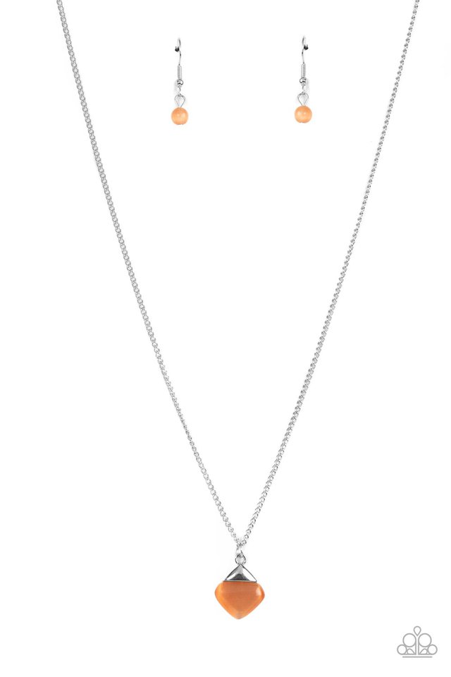 Gracefully Gemstone - Orange - Paparazzi Necklace Image